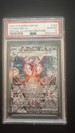 Pokemon TCG Charizard EX Obsidian Flames Sir No.223/197 PSA 10 - Image 1