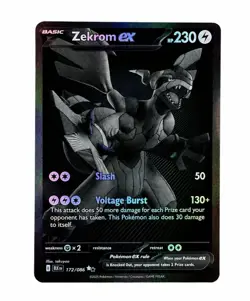 Pokemon Zekrom EX 172/086 English Black Bolt NM/Mint Condition - Image 1