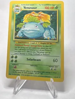 Venusaur 15/102 Base Set Unlimited Holo Rare 1999 Pokemon TCG - Image 1
