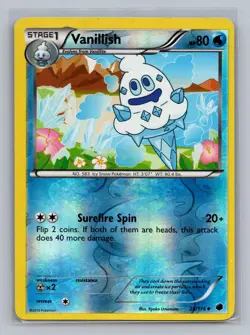 Vanillish 28/116 Uncommon Plasma Freeze Pokemon Reverse Holo Near Mint - Image 1