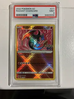 🔥 2022 Radiant Charizard 011/078 Pokemon Go English PSA 9 MINT Pokemon TCG - Image 1