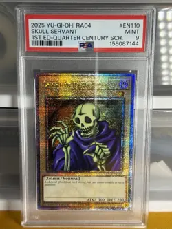 Yu-Gi-Oh! Skull Servant Quarter Century Secret Rare 1st Ed PSA 9 Graded MINT - Image 1