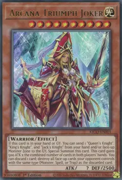 Arcana Triumph Joker KICO-EN001 Ultra Rare King's Court Yu-Gi-Oh 1st Edition NM - Image 1