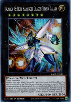 Yu-Gi-Oh! TCG Number 38: Hope Harbinger Dragon Titanic Galaxy RA02 RA02-EN036 NM - Image 1
