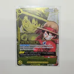 One Piece TCG Monkey D. Luffy P-106 Winner Foil Promo – NM - Image 1