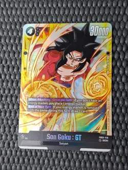 Son Goku GT Dragon Ball Super Card Game Fusion World Raging Roar FB03-140 Holo - Image 1