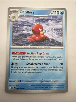 Octillery 034/182 Yuka Morii Paradox Rift Pokemon Card TCG Regular Common - Image 1