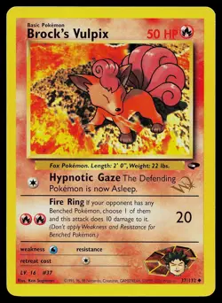 Pokemon Card - Brock's Vulpix [W Stamped] WoTC Promo 037/132 Promo - Image 1
