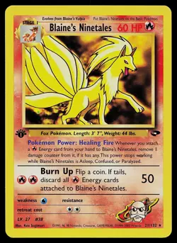 Pokemon Card - Blaine's Ninetales Gym Challenge 21/132 1st Edition Rare - Image 1