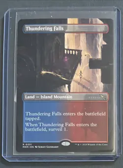 Thundering Falls BORDERLESS MTG - Murders at Karlov Manor (MKM) Rare Magic Card - Image 1