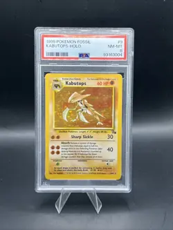 Pokemon 1999 Kabutops Fossil Holo Rare Card 9/62 PSA 8 - Image 1