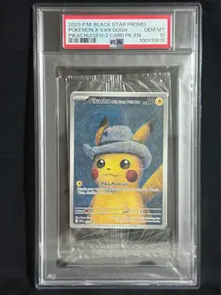 Pikachu With Grey Felt Hat Sealed Promo Card Pokemon X Van Gogh PSA 10 GEM MINT - Image 1