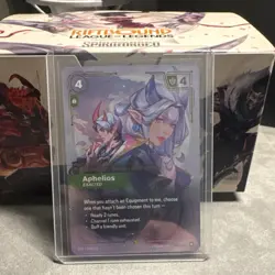 League of Legends Riot Games Aphelios Exalted Spiritforged Card 224/221 TCG - Image 1