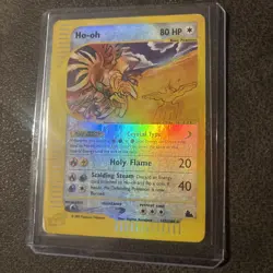 2003 POKEMON SKYRIDGE REVERSE HOLO CRYSTAL HO-OH 149/144 LP - Image 1