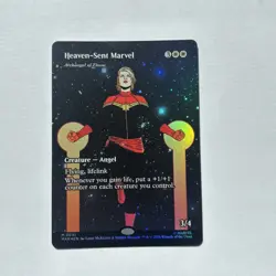 MTG Heaven-Sent Marvel - Archangel of Thune (Borderless) FOIL Marvel Universe MC - Image 1