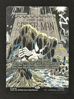 Reanimate Borderless M 0020 MTG Marvel Eternal (MAR) Spider-Man NEAR MINT - Image 1