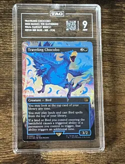 Traveling Chocobo (Borderless) (Neon Ink Blue) Final Fantasy Foil - Image 1