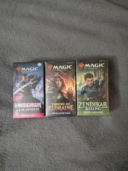 Kamigawa Neon Dynasty, Throne of Eldraine, Zenikar Rising, Prerelease Kit, MTG - Image 1