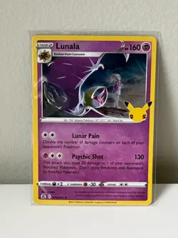 Lunala 015/025 Holo Rare Celebrations Pokemon Holo Near Mint - Image 1