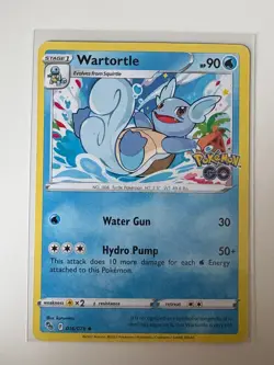 Wartortle 016/078 Uncommon Pokemon GO Pokemon Near Mint - Image 1