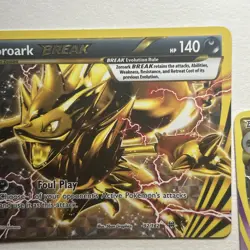 Pokemon TCG XY BREAKpoint Holo BREAK lot 3 cards Zoroark Carbink Trevenant - Image 3