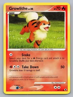 GROWLITHE 63/111 COMMON RISING RIVALS POKEMON LP - Image 1