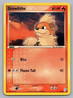 GROWLITHE 4/12 EX TRAINER KIT 2 MINUN POKEMON MP - Image 1