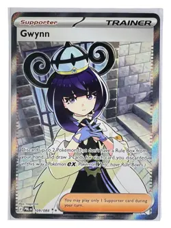Pokemon TCG Gwynn 109/084 Pitch Black Ultra Rare Holo Full Art NM - Image 2