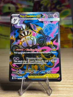 Pokemon TCG- Mega Chandelure ex - 099/084 - ME05: Pitch Black (ME05) Ultra Rare - Image 1