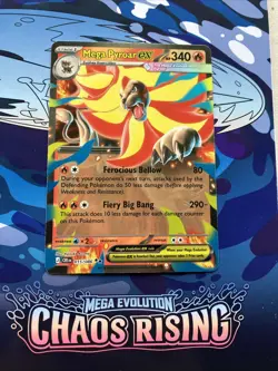 Pokemon Chaos Rising Mega Pyroar ex 015/086 Double Rare English NM/M - Image 1