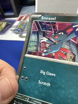 Sneasel 020 Cosmos Holo Black Star Promo, Phantasmal Flames, Pokemon TCG, NM - Image 5