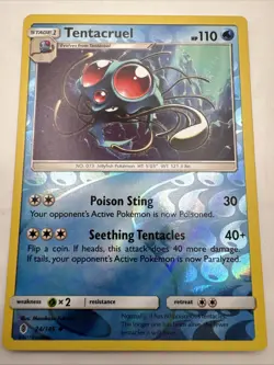 Tentacruel 24/145 Reverse Holo | Pokemon SM Guardians Rising | NM/Mint - Image 1