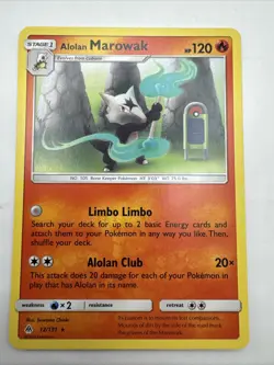 Alolan Marowak 12/131 Rare Forbidden Light Pokemon Near Mint - Image 1