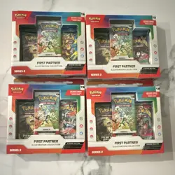 Pokemon TCG First Partner Illustration Collection Series 2 Lot of 4! NEW SEALED - Image 1