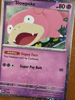 Slowpoke 086, NM Holo Promo, Misprint Holobleed, ME: Pitch Black Pokemon TCG - Image 4