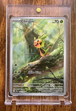 Chespin 087/086 IR Illustration Rare Me04 Chaos Rising Pokemon NM - Image 1