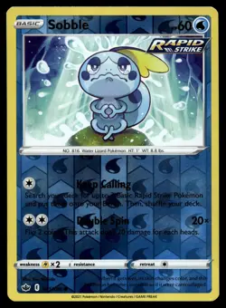 POKEMON SOBBLE CHILLING REIGN 041/198 REVERSE HOLO C NM/M - Image 1