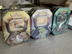 Pokemon TCG Triple Whammy Tins. Tyranitar, Darkrai, & Slaking Tins, New, Sealed - Image 1