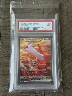 Pokemon SSP EN Surging Sparks Latias EX Special Illustration Rare PSA Mint 9 SIR - Image 4