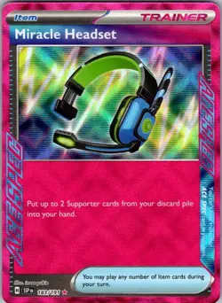 MIRACLE HEADSET 183/191 SURGING SPARKS HOLO POKEMON - Image 1