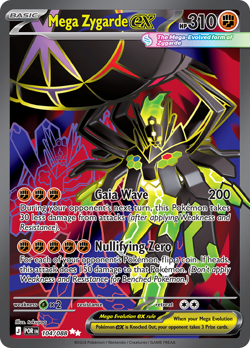 POKEMON ME PERFECT ORDER : FULL ART RARE - MEGA ZYGARDE EX 104/088 - Image 1