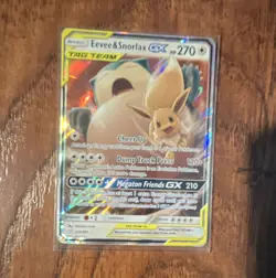 The Pokemon Company Eevee & Snorlax GX 120/181 TAG TEAM Holo 270 HP ENG - Image 1