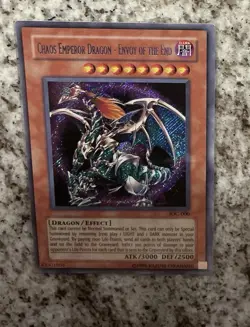 Konami Yu-Gi-Oh! TCG Chaos Emperor Dragon Envoy End Secret Rare Holo IOC-000 - Image 2
