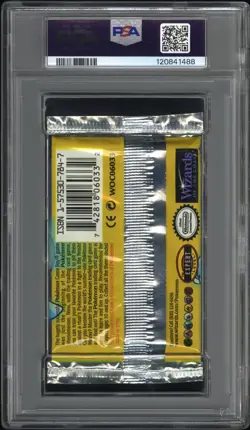 1999 Pokemon Base Set Unlimited Blastoise Art Sealed Booster Pack NM-MT PSA 8 - Image 2