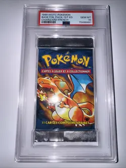 RARE Booster Pokemon Set De Base Edition 1 Dracaufeu Pca PSA 10 FR NEUF - Image 3
