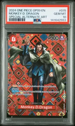 One Piece Monkey D. Dragon Psa 10 SP OP07-015 SR - Image 1