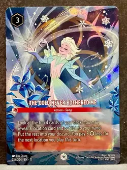 Disney Lorcana TCG - The Cold Never Bothered Me 234/204 Winterspell - Enchanted - Image 1