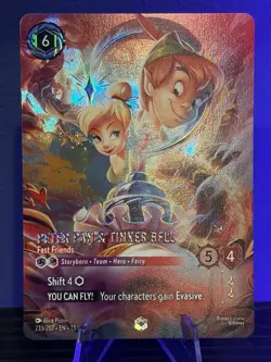 Disney Lorcana Attack Of The Vine Peter Pan Tinker Bell Enchanted Pack Fresh NM! - Image 1