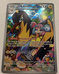 Ionos Kilowattrel 163/159 Sv09 Journey Together Pokemon Tcg Illustration Rare NM - Image 1