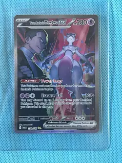 Pokemon Team Rocket's Mewtwo EX Destined Rivals SIR 231/182 Near Mint Condition - Image 1